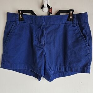 54-J.Crew Retail Blue Chino Shorts Size 10 Cotton Casual Preppy